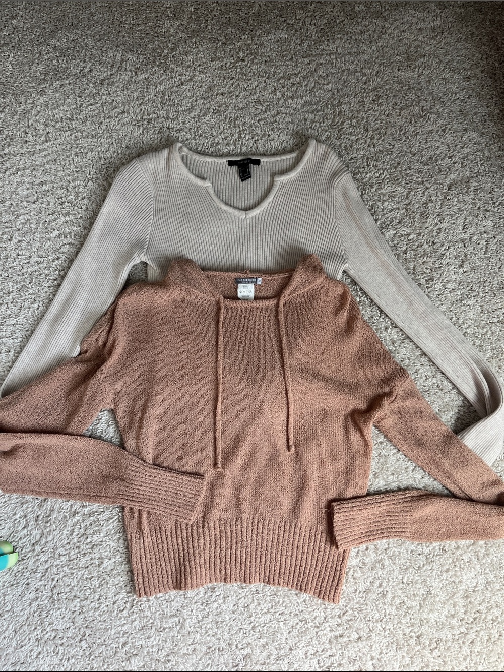 Knit Pullover Sweater Bundle- Cream and Tan